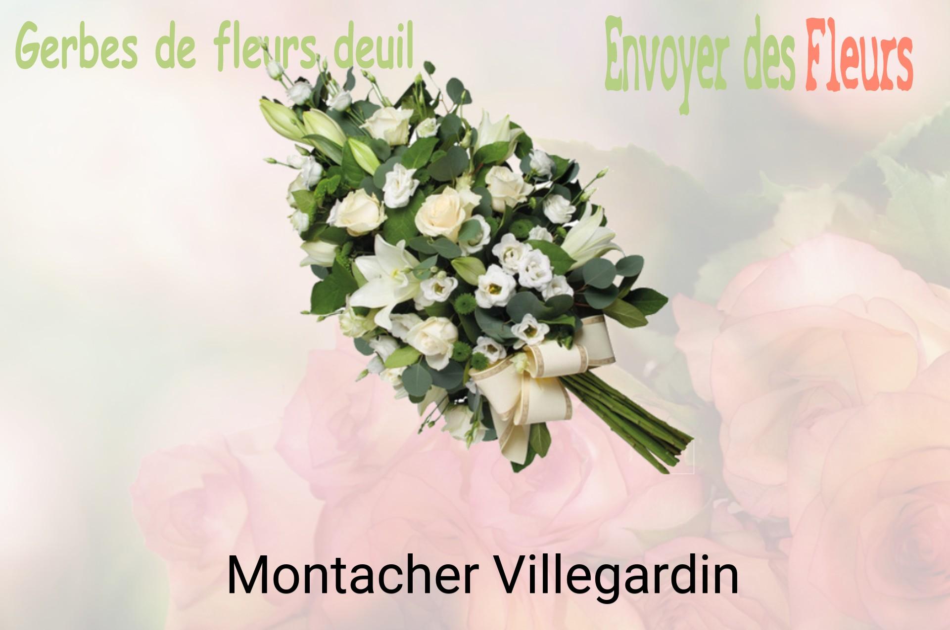 Gerbe de fleurs de deuil livrée à Montacher-Villegardin